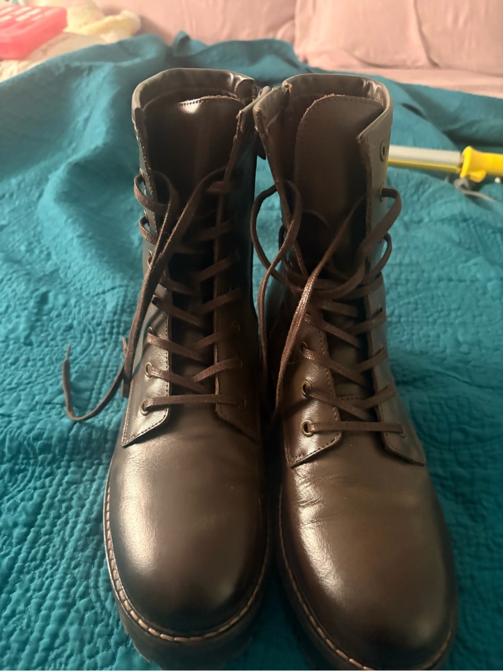 Thursday Boot Company Brown Leather Women’s Combat Boots NWOB
